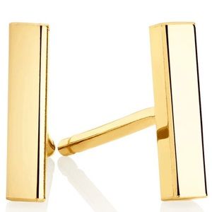 14k gold bar earrings